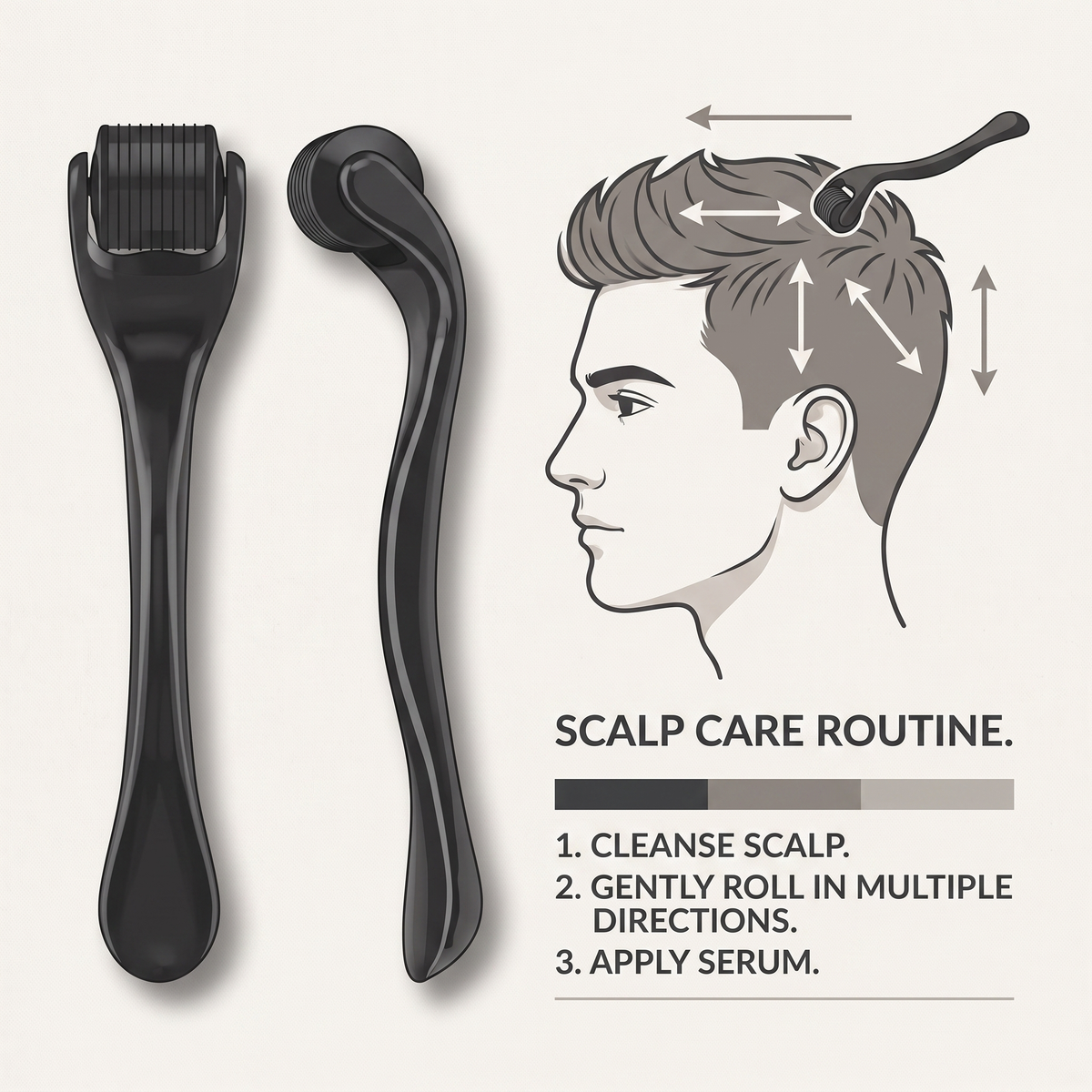 Stainless-Steel Microneedling Scalp Roller